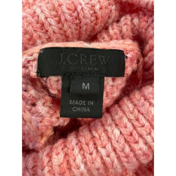 J.CREW COLLECTION PINK MARLED CABLE KNIT SWEATER - Picture 3 of 6